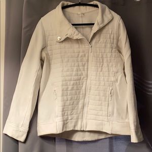 Lululemon white asymmetrical zip up sweater